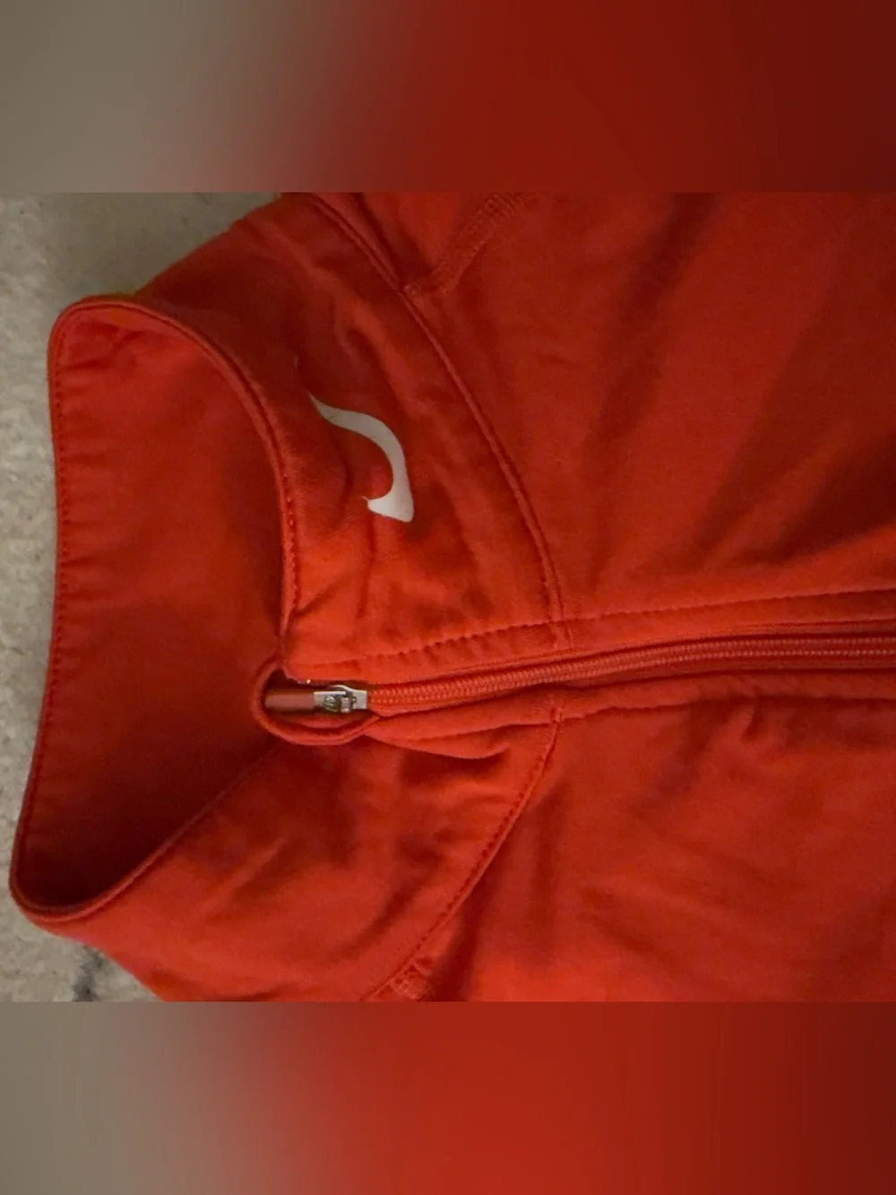 Nike Orange Long-Sleeve Half-Zip Top